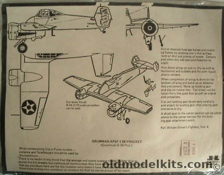 J&L 1/72 Grumman XF5F-1 Skyrocket  Short Nose/ Grumman Project G-39 - (XF5F1) plastic model kit